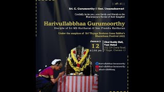 Harivullabbhaa | Bharatham Festival | Vani Mahal | 12th Jan 2025 | Bharatanatyam