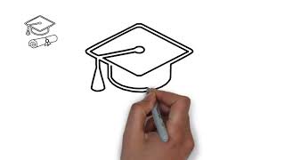 HOW TO DRAW GRADUATION CAP EASY  STEP BY STEP | WiwaArt