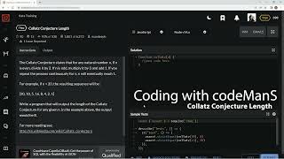 Codewars 7 kyu Collatz Conjecture Length JavaScript