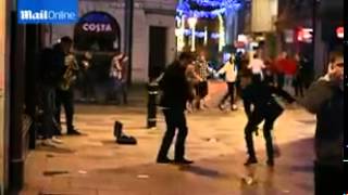 Christmas party revellers hit towns across the country.[RAW]