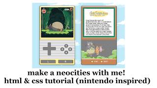 make a neocities with me - html & css tutorial! (nintendo inspired)