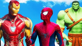 Iron Man VS Gladiator Hulk & Spiderman Epic Battle GTA V | Redux Mango