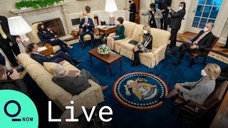 LIVE: Biden Meets With Senate Democrats on Passing Covid Stimulus in the Oval Office