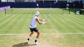 Matteo Berrettini Training - Court Level View - ATP Tennis