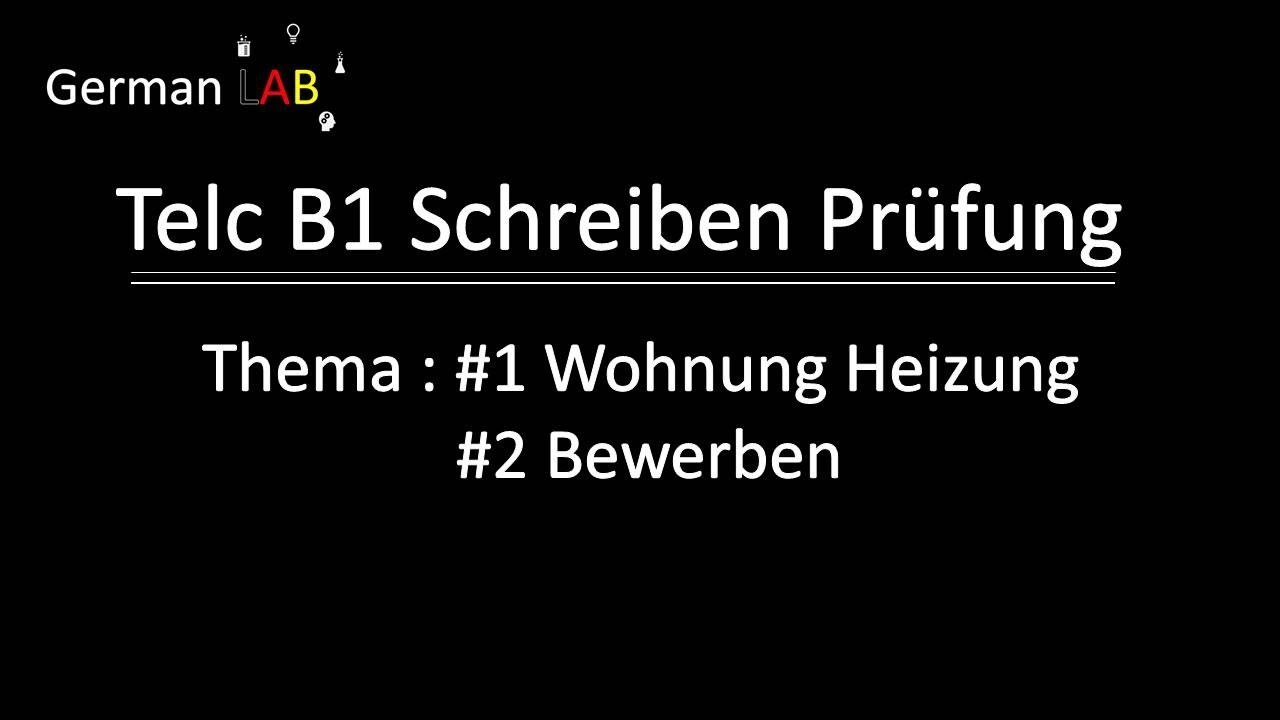 B1 Schreiben Prüfung, Beispiel, Telc B1_01 - YouTube