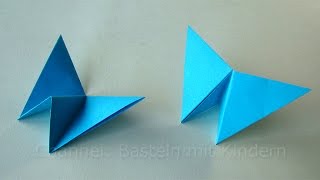 Origami Schmetterlinge falten - Basteln mit Kindern - Einfache Tiere falten - Papier falten
