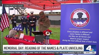 Memorial Day: Reading of the names and plate unveiling