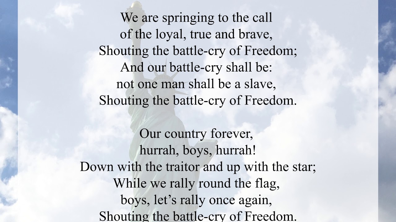 The Battle Cry Of Freedom - Patriotic Song - YouTube