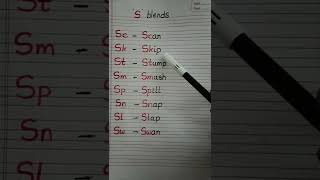 s blends/consonant blends/phonics #shorts #LEVELUPphonics
