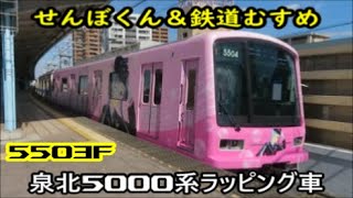 【せんぼくん＆鉄道むすめラッピング】泉北5000系(5503F)ラッピング車