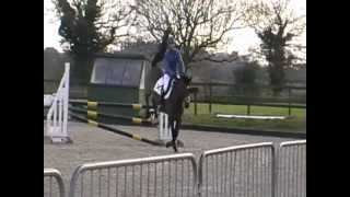 Sharon Hunt and Double Whammy (Poppy) - Showjumping at The Jays 28/11/12