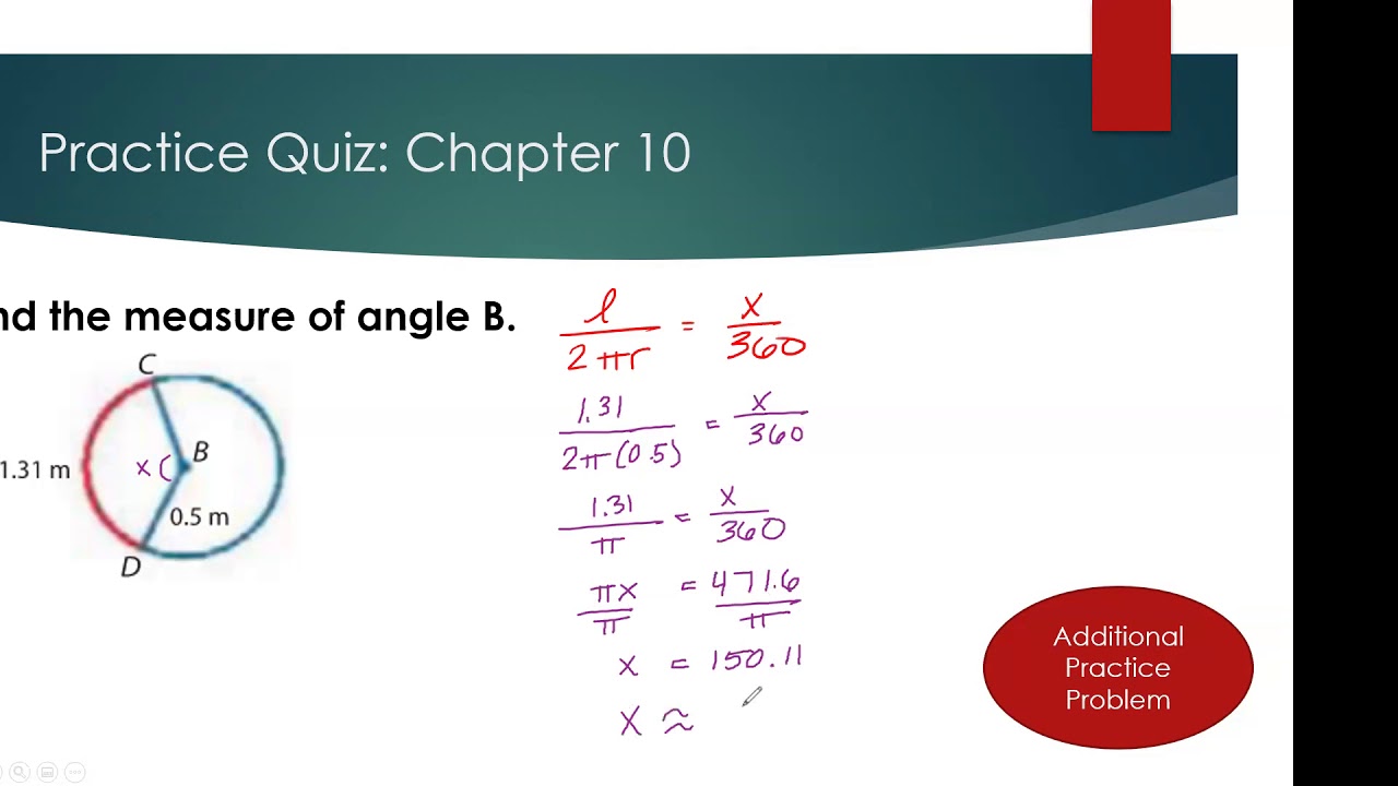 Geometry B: Chapter 10- Circles (Quiz Review) - YouTube