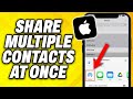 How To Share Multiple Contacts At Once on iPhone 2024