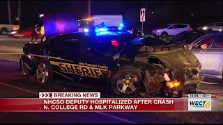 New Hanover Co. deputy’s vehicle involved in crash at North College Road and Martin Luther King J...