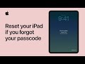 How to reset your iPad if you forgot your passcode | Apple Support
