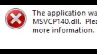 Error MSVCP140.dll  Solucion Definitiva ✔✔✔