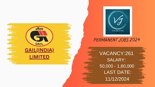 GAIL recruitment 2024 | vacancy | Government permanent Job Vacancy #jobs #shorts