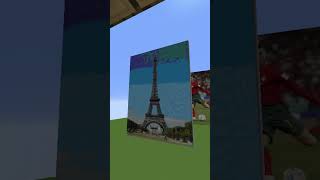 Mon plus gros pixel art minecraft ! La tour eiffel !