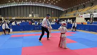 伊藤縁　2回戦　合わせ１本勝ち　幼年初試合クラス　主催日本空手連盟 誠真会館ALL JAPAN KARATE TOURMENT MUGEN.02第１２回日本空手連盟選手権大会佐々木道場