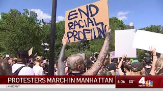 Protests Grow After George Floyd Death, NYPD Sets Up Barricade At Police Precinct