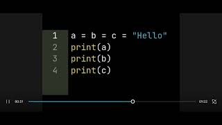 Level I. Problem #3 - Declare one variable to multiple variables