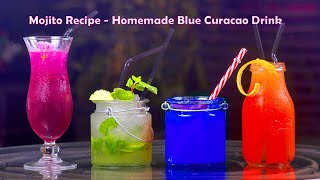 How to make Mocktail Blue Lagoon Recipe Summer Beverage Valentine's Day Special
