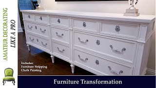 Furniture Transformation Including A Furniture Stripping Tutorial \u0026 Chalk Painting