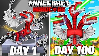 I Survived 100 Days as a ROBOT DRAGON in HARDCORE Minecraft