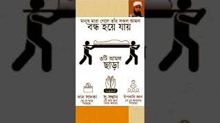 মানুষ মারা গেলে তার সকল আমল বন্ধ হয়ে যায় । তিনটি আমল ছাড়া