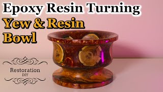 Woodturning | Yew and Resin Bowl (Revisited) | Restoration DIY