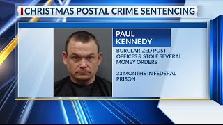 Henderson man sentenced for 2019 Christmas postal crime spree