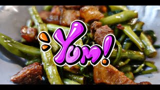 ADOBONG BATONG (STRING BEANS) WITH PORK BELLY || FILIPINO DISH || BISAYA VERSION