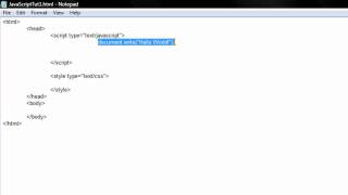 Document.write and Alert - JavaScript Tutorial #1