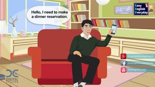 Conversation about Making a Restaurant Reservation | Restaurant English | English Phone Conversation