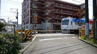 静岡鉄道：静岡清水線【№5】浜田専用踏切・通過・走行映像（入江岡駅～新清水駅）静岡県清水区