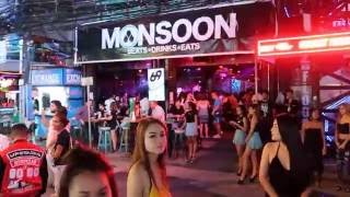 WALKING TOUR [2016.08] Night Scene of Bangla Road in Phuket, Thailand