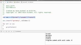 The Swift Array insert Method