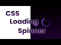 CSS Loading Spinner | CSS Loading Animation Tutorials @codehal