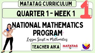 MATATAG NMP Grade 1 Quarter 1 Week 1 NATIONAL MATHEMATICS PROGRAM #NMP #MATATAG