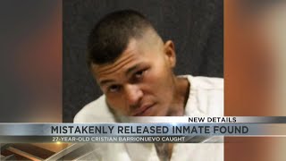 Mistakenly freed Tucson inmate arrested after foot pursuit