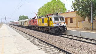 30532 BRC WAP7 leading 14707 Dadar Ranakpur Express skipping Jodhpur Cantt #train #railfan_akshat