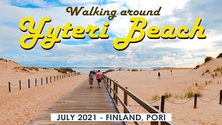 Windy Walk in Yyteri Beach, July 2021, Finland, Pori [4K]