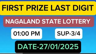 27/01/2025 NAGALAND STATE LOTTERY FIRST PRIZE LAST DIGIT TARGET 🎯 NUMBER