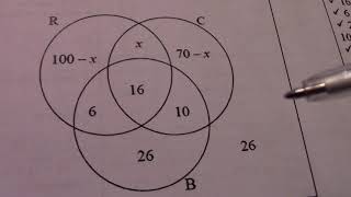 1  PROBABILITY VENN DIAGRAMS WITH UNKNOWN X