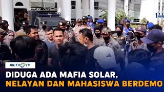 Diduga Ada Mafia Solar, Nelayan dan Mahasiswa Berdemo di Kantor DPRD Rokan Hilir