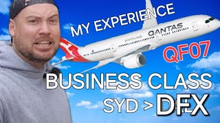 I flew Qantas BUSINESS class. SYDNEY to DALLAS! So good! QF07