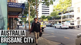 【4K】Brisbane City | Walking Down Edward Street From Central Station