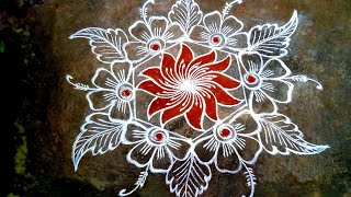 Margazhi madham traditional special 5*3 dots rangoli/pandaga muggulu/padi kolam/tamilar rangoli