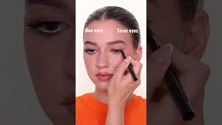 Doe vs Siren eyes 👀 Which do you prefer? #eyeliner #sireneyes #makeup