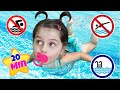 Mimi ensina a Irmã BEBÊ a nadar e Regras de Segurança na piscina | Mimi Julinha